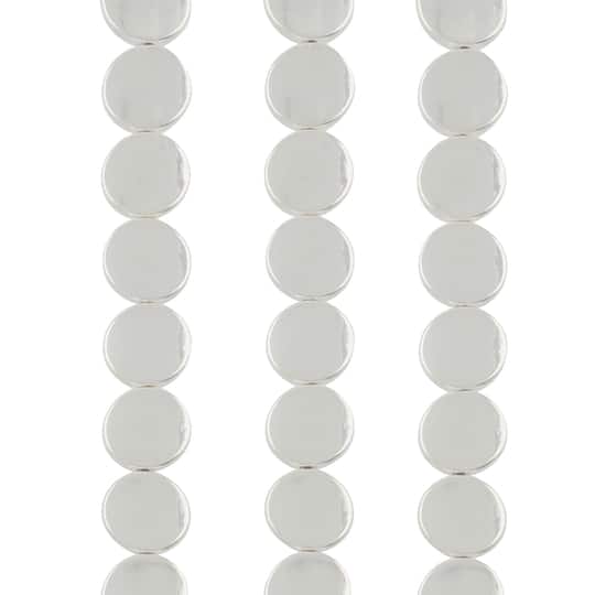 Silver Metal Coin Beads, 11mm by Bead Landing™